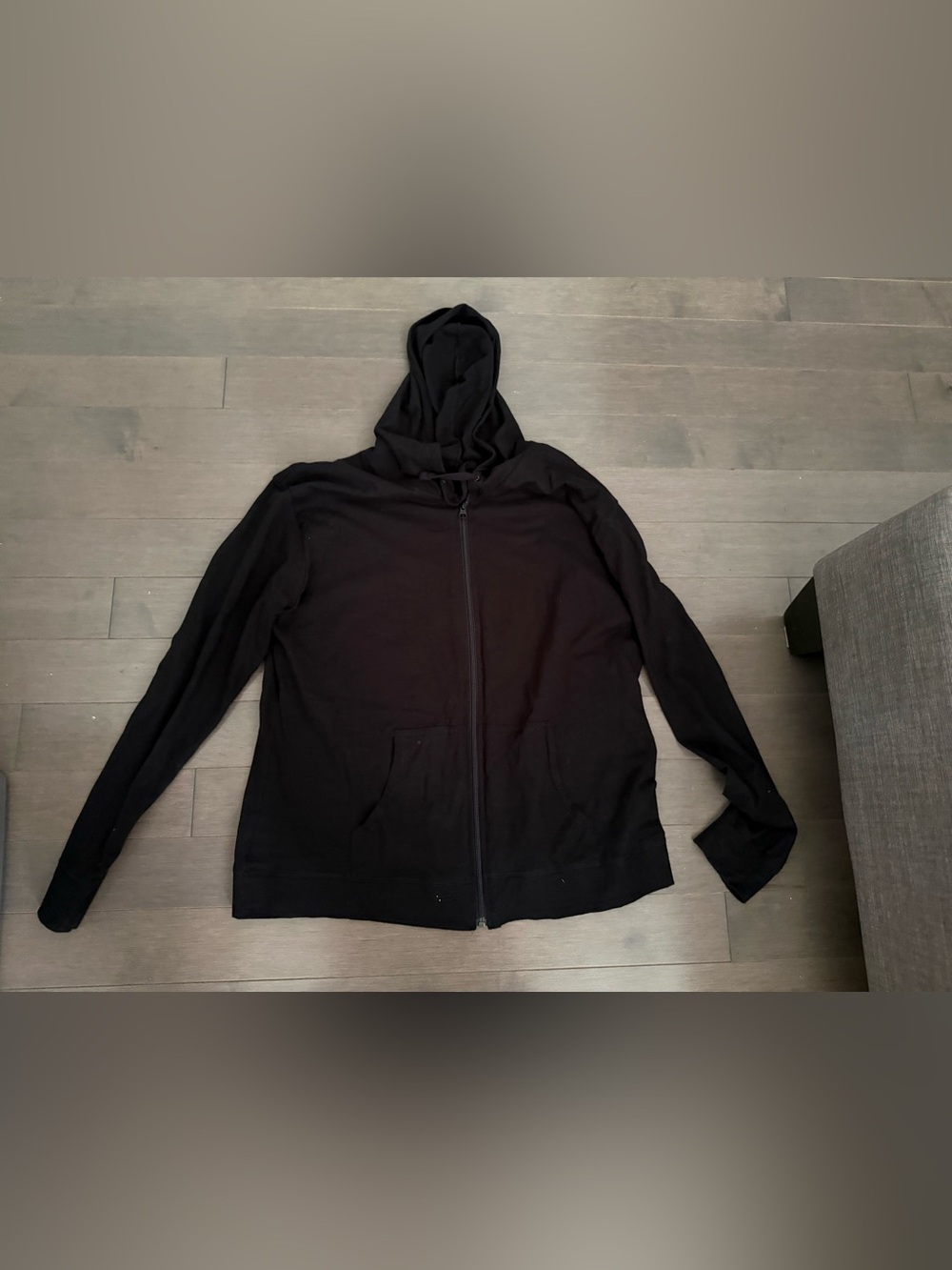 Hanes Women's Black Full-Zip Hooded Sweatshirt